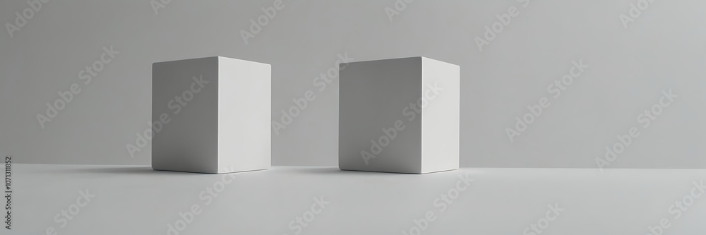Fototapeta premium Minimalistic icon of a square symbol representing stability and structure on white background.