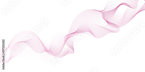 	
Abstract wave lines dynamic flowing colorful light isolated background. peach fuzz with dynamic waves for wedding design. Premium template with stripes and gradient mesh for banner or poster. vector