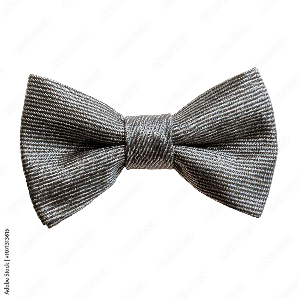 Stylish gray bow tie on a transparent background for fashion and event styling Stylish gray bow tie on a transparent background for fashion and event styling