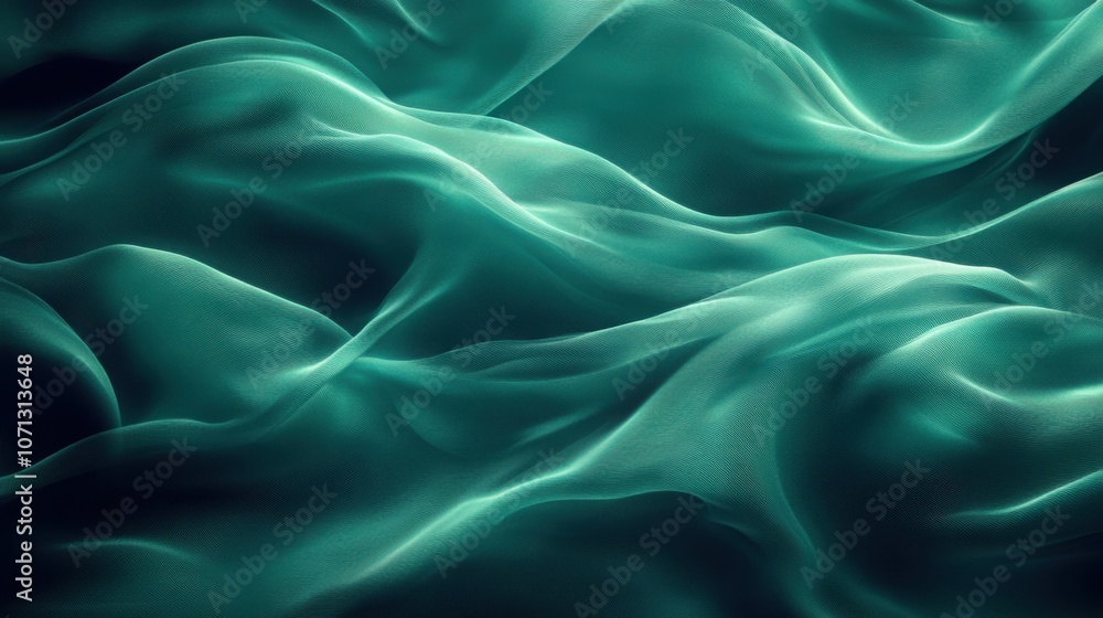 Obraz premium Moody Dark Green and Teal Gradient Background Ideal for Online Content Creation or Graphic Design Projects