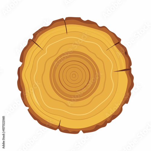 Slice Wooden Round Vector illustration (7)