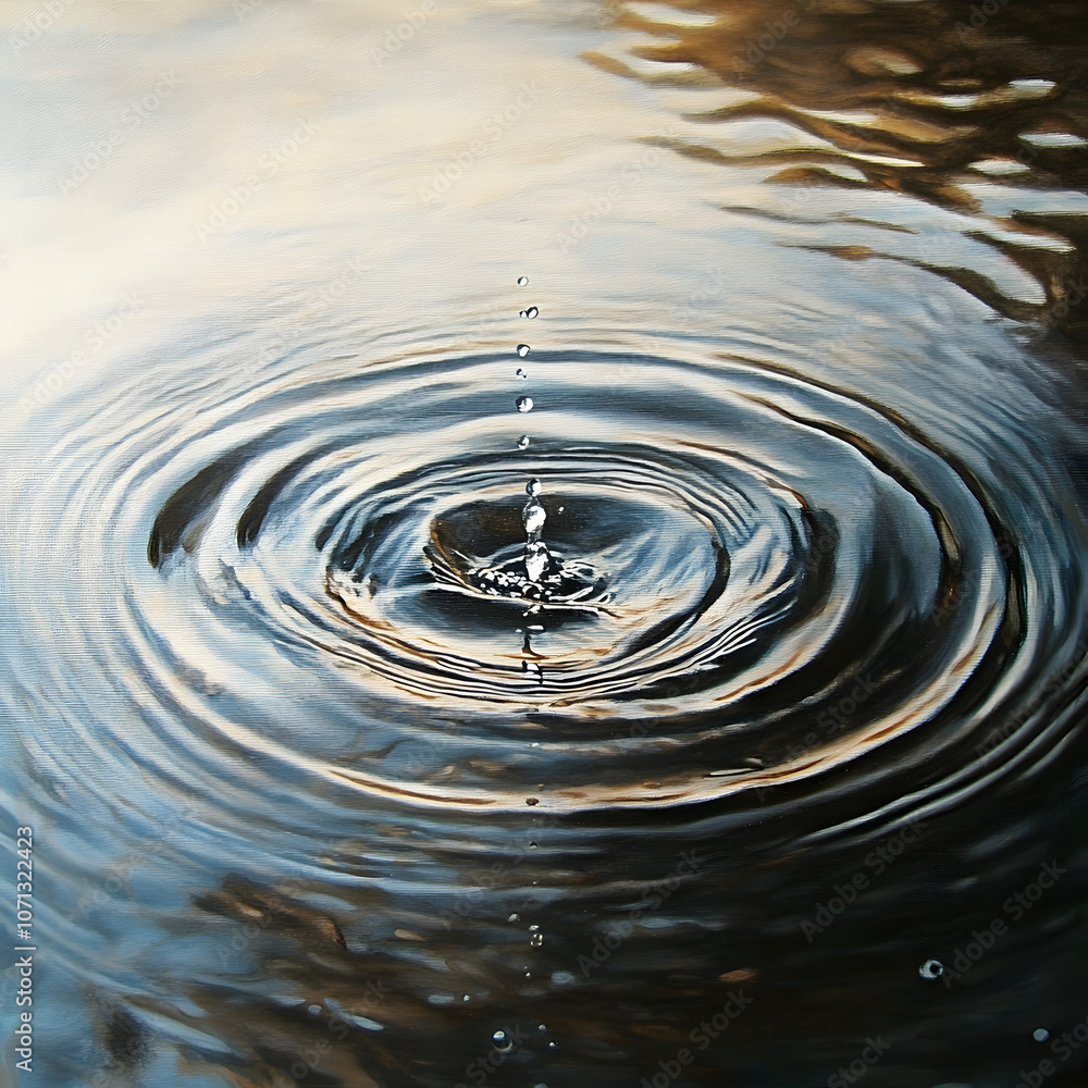 Stunning water ripple effect created by a single droplet falling into a calm surface, symbolizing tranquility, nature, and the beauty of motion captured in stillness Stunning water ripple effect created by a single droplet falling into a calm surface, symbolizing tranquility, nature, and the beauty of motion captured in stillness