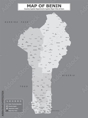 African Countries Geography Political map. Political map of country with capital, province or state capital, major cities and town.