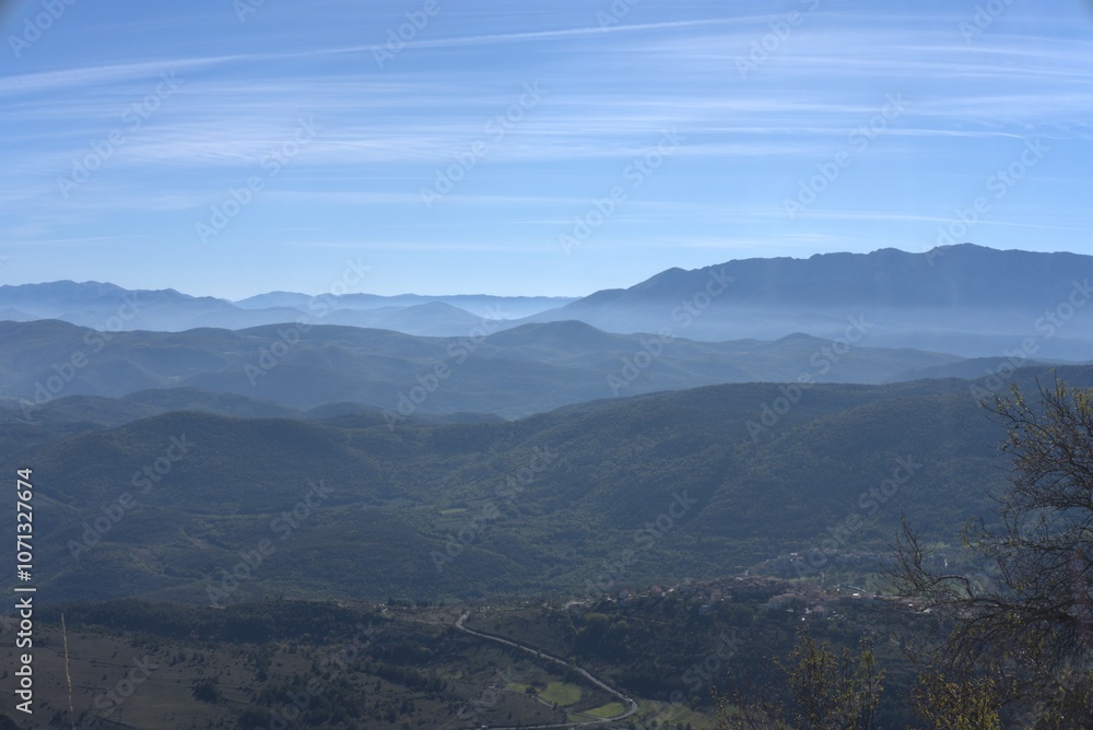 Fototapeta premium overlooking the city & Mountain range