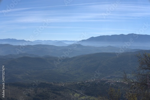 overlooking the city & Mountain range
