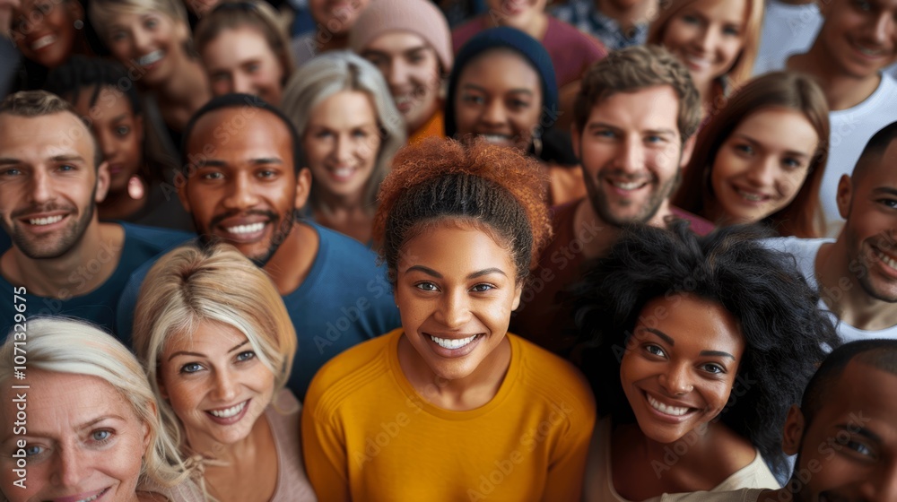 Diverse Group of Happy People Smiling Together Diverse Group of Happy People Smiling Together