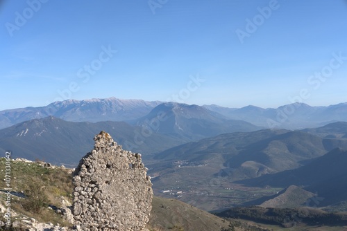 Castle ruins in the mountains