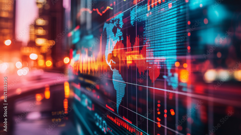 Obraz premium Global data trends