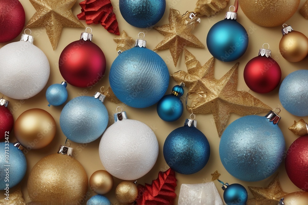pastal frame with Realistic 3d Christmas Decoration,the center is empty pastal frame with Realistic 3d Christmas Decoration,the center is empty