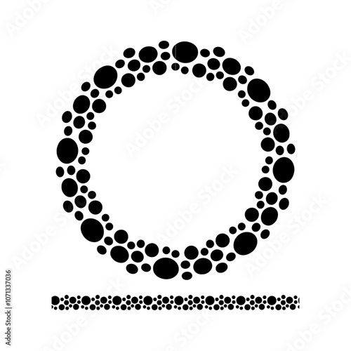 black and white abstract circle background