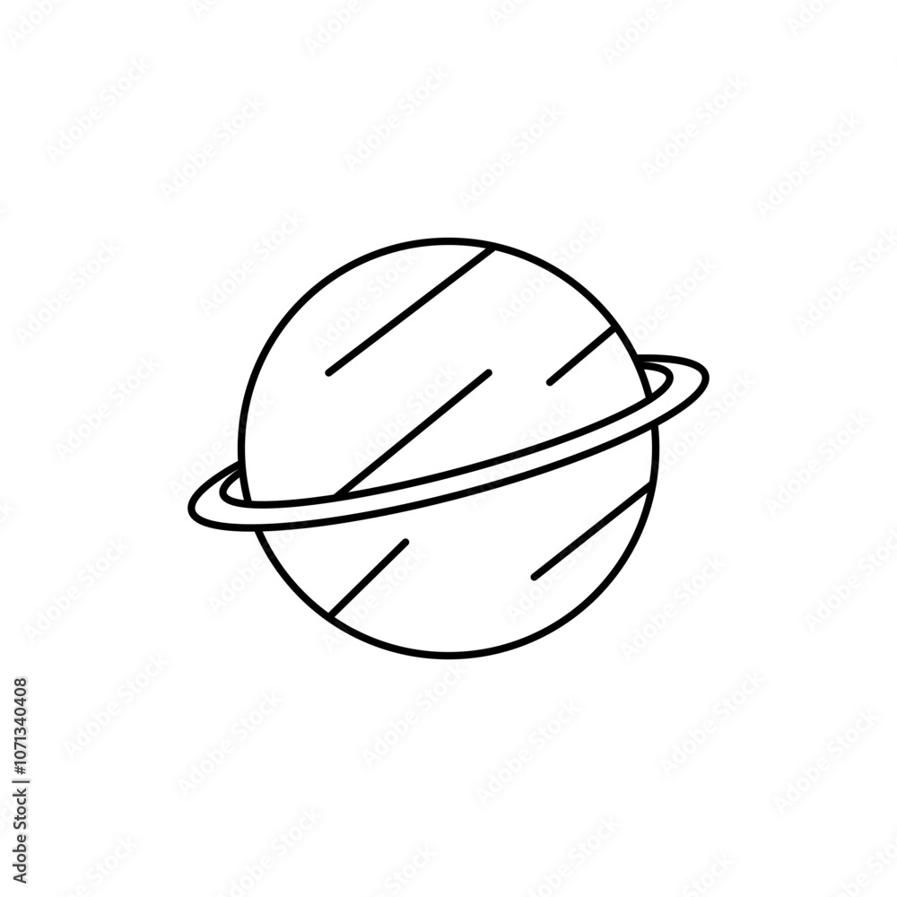 Fototapeta premium line icon World & Planets