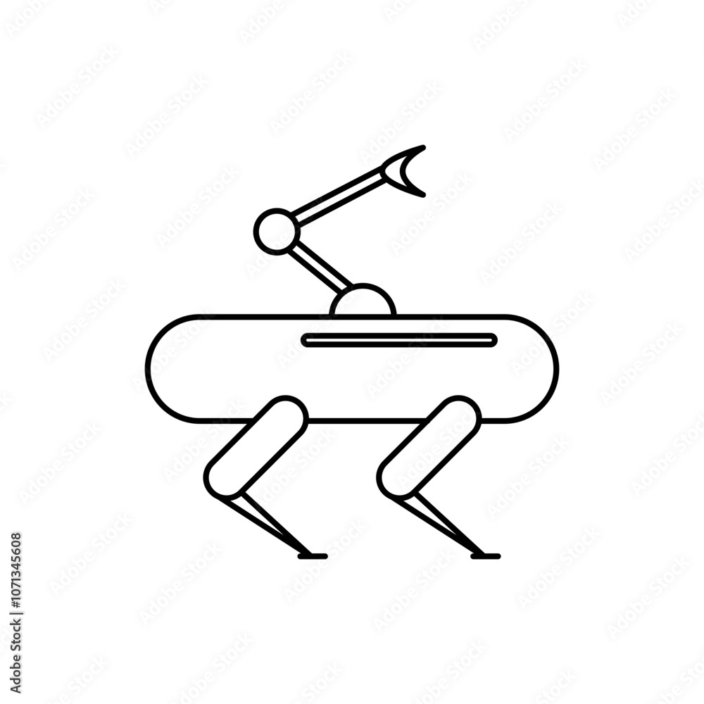 line icon robot line icon robot