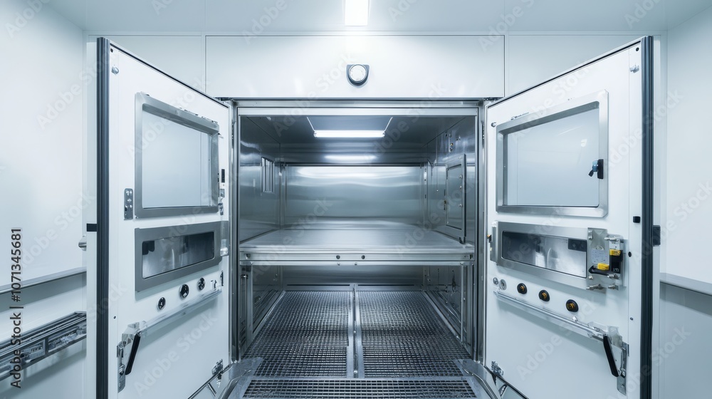 Industrial Dryer for Food Processing a white background Industrial Dryer for Food Processing a white background