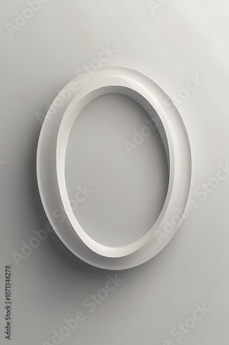 Minimalistic icon of an oval shape symbolizing adaptability and softness on white background.
