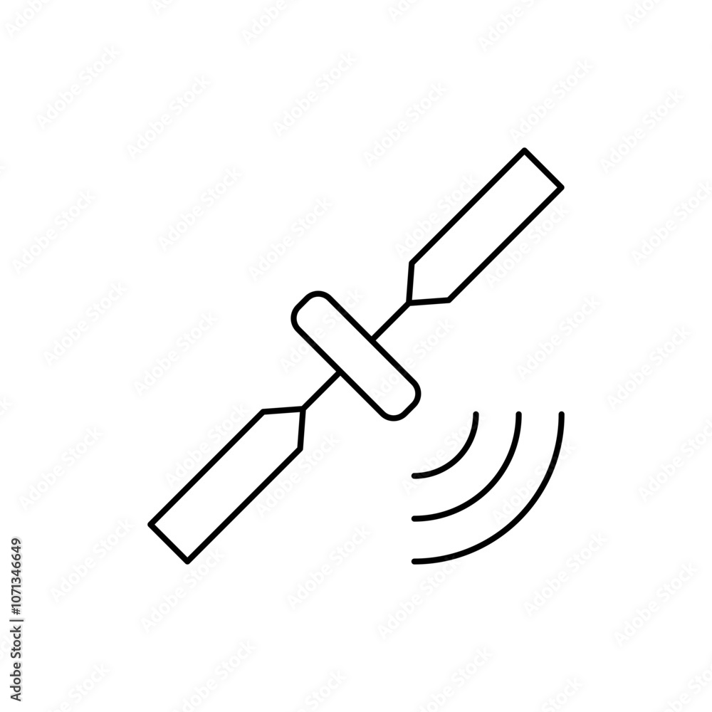 Smart satellite icon, line icon Internet of Things Smart satellite icon, line icon Internet of Things