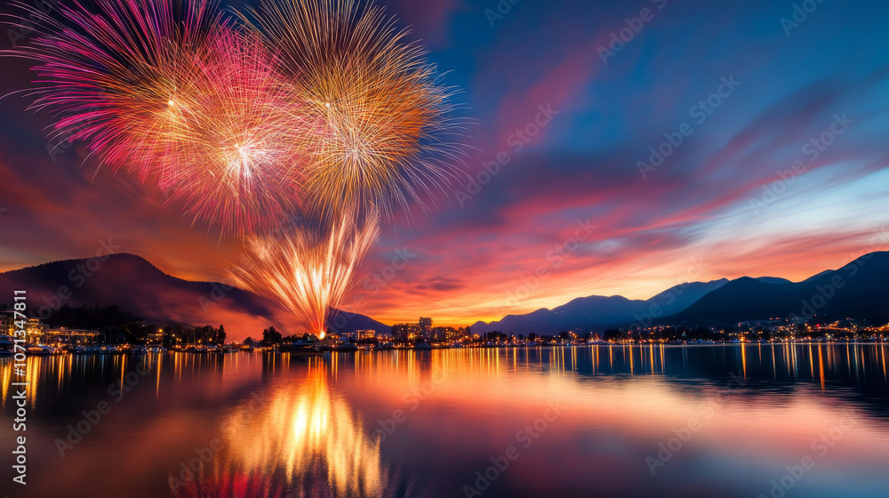 Spectacular fireworks show Spectacular fireworks show