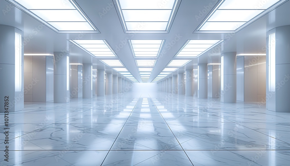 3D White Interior Background 3D White Interior Background