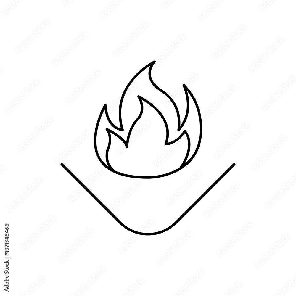 Sun and UV resistant material icon, Textile material feature icon outline