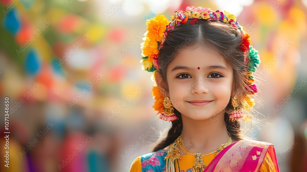 Portrait of a Beautiful Indian Girl in Traditional Clothing Portrait of a Beautiful Indian Girl in Traditional Clothing