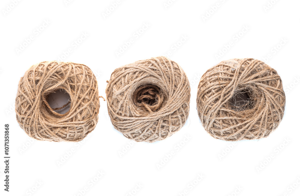 Obraz premium Set of jute ribbon for gift wrapping, hobbies and handicrafts