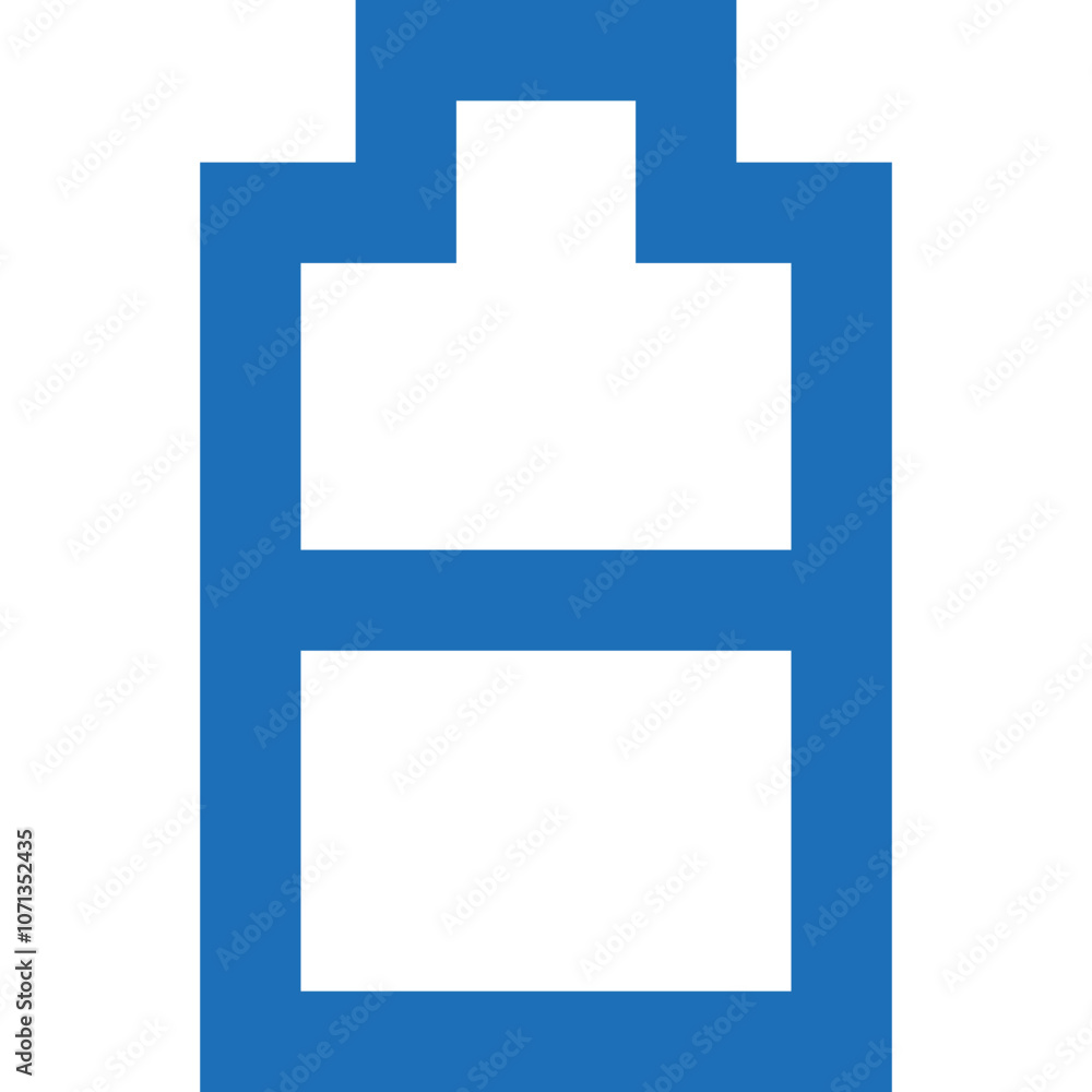Battery Icon in Blue Color Representing Energy Status for Devices at a Glance Battery Icon in Blue Color Representing Energy Status for Devices at a Glance