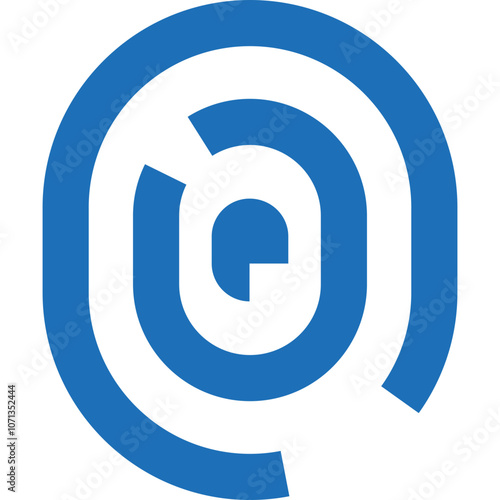 Modern Abstract Logo Design Featuring Concentric Circles and a Lock Symbol, Symbolizing Security and Technology