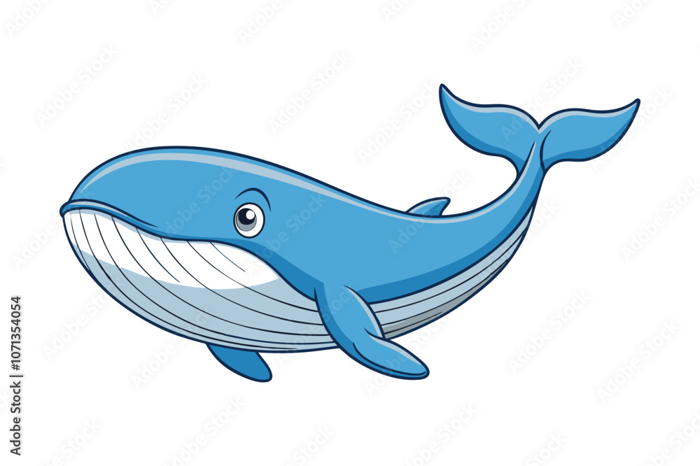 Obraz premium a whale line art vector white background