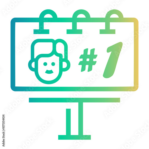 politician Line Gradient Icon