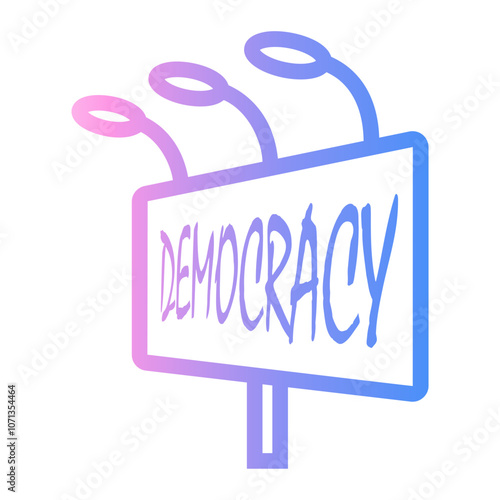 politician Line Gradient Icon