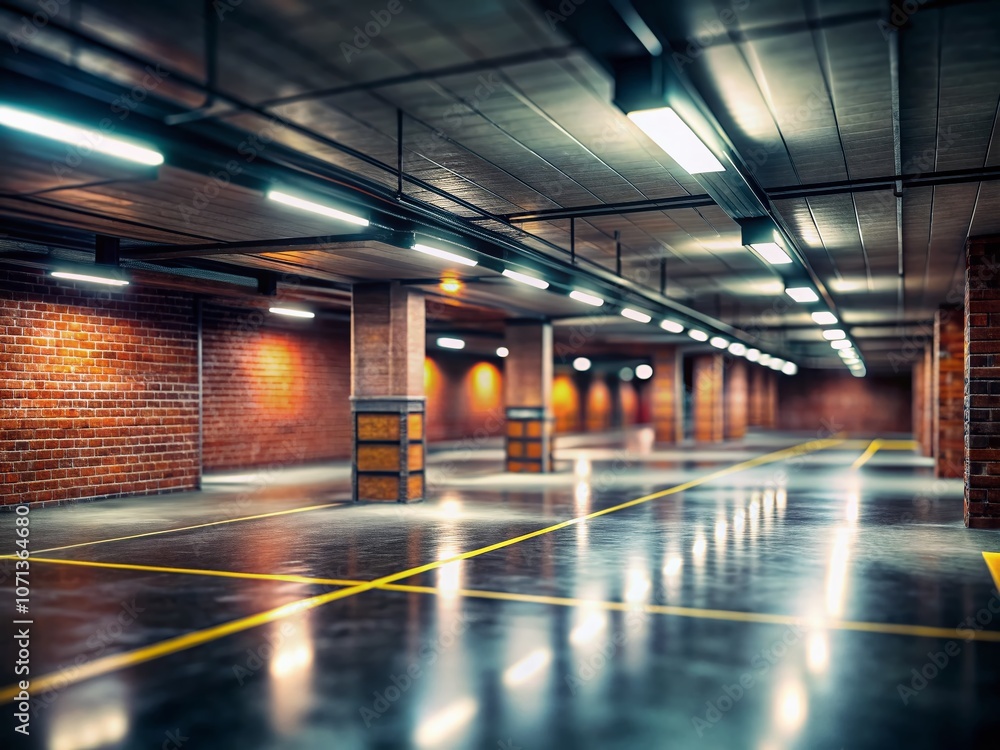 Obraz premium Tilt-shift vision transforms parking, a tiny underworld.