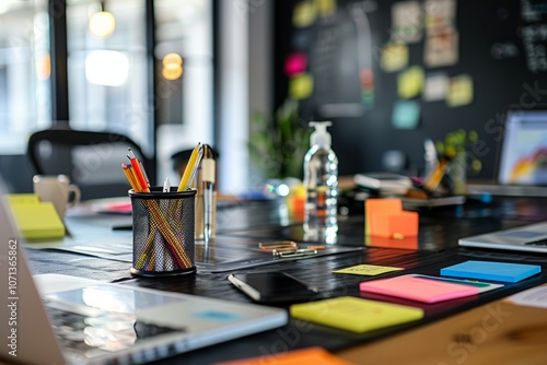 Wallpaper Mural Office meeting with creative professionals focused on schedule planning, brainstorming, and strategic discussions Torontodigital.ca