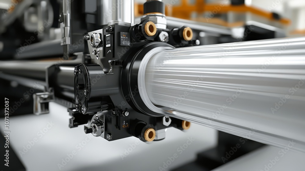 Fototapeta premium Close-up of industrial machinery component 