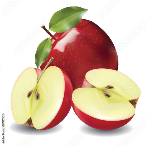 This Apple image is suitable for use on labels or packaging