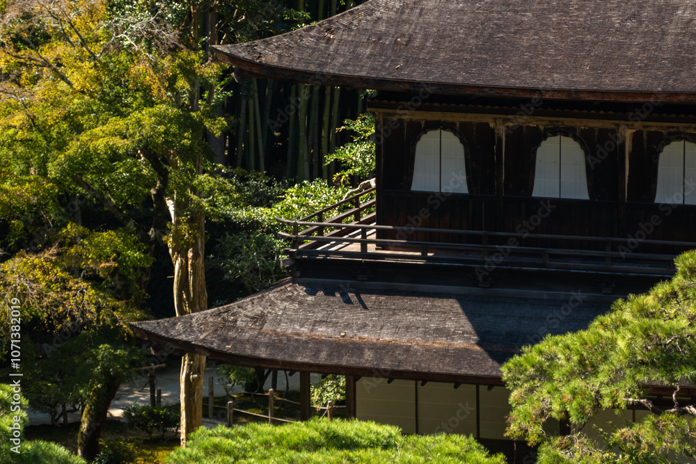 Ginkakuji Temple or Silver Pavilion, Kyoto, Japan