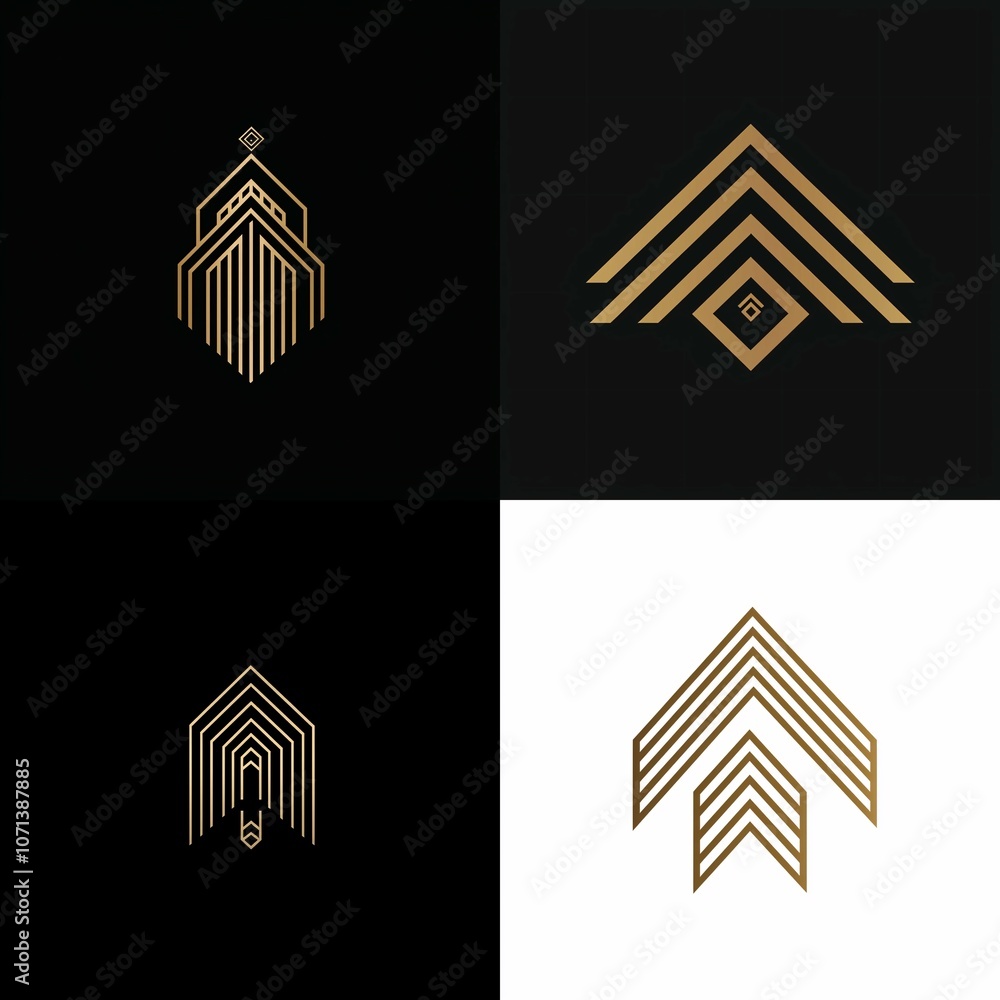 A minimalist penthouse logo design showcases a sleek rooftop silhouette with angular lines and geometric shapes, symbolizing luxury. A minimalist penthouse logo design showcases a sleek rooftop silhouette with angular lines and geometric shapes, symbolizing luxury.