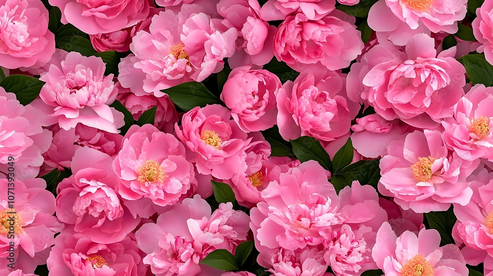Fototapeta premium Mini Pink Peony Pattern for Seamless Design