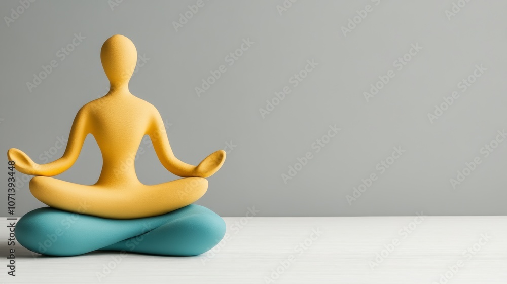 Serene Yoga Figurine Mindfulness Meditation Peace Wellness Decor Serene Yoga Figurine Mindfulness Meditation Peace Wellness Decor