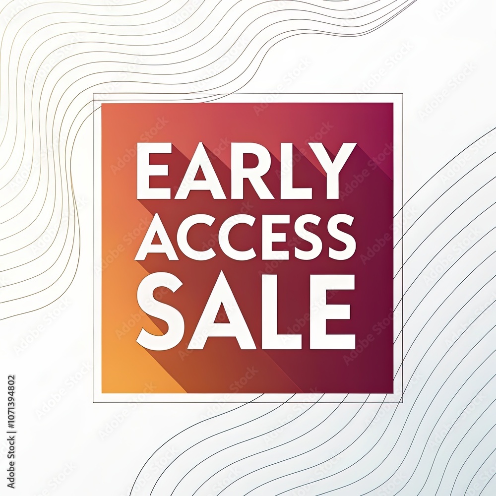 Naklejka premium minimalist early access sale background