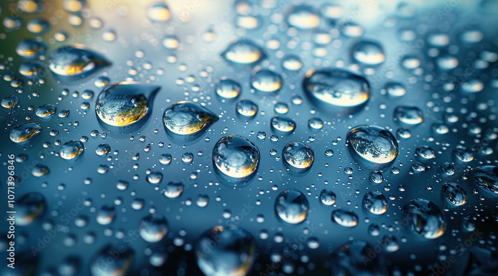 water drops on a glass surface water drops on a glass surface