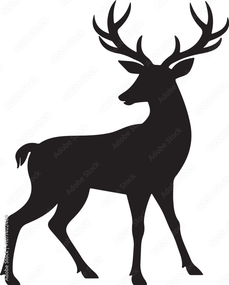 Fototapeta premium deer silhouette vector