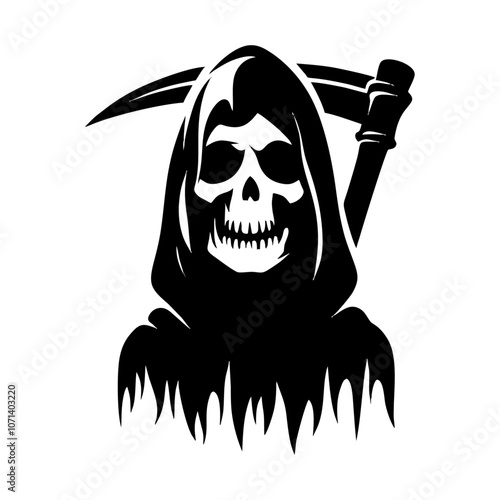 grim reaper black white silhouette