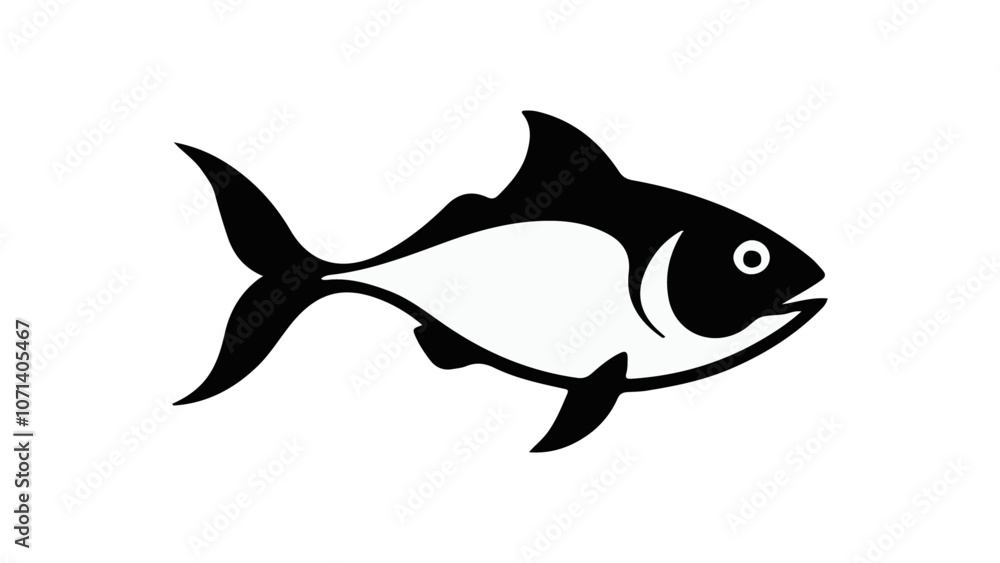 Obraz premium very simple fish shape illustration in vector