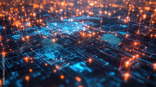 Wallpaper Mural Digital world map with networked connections, showing worldwide links over a bright white background. Torontodigital.ca