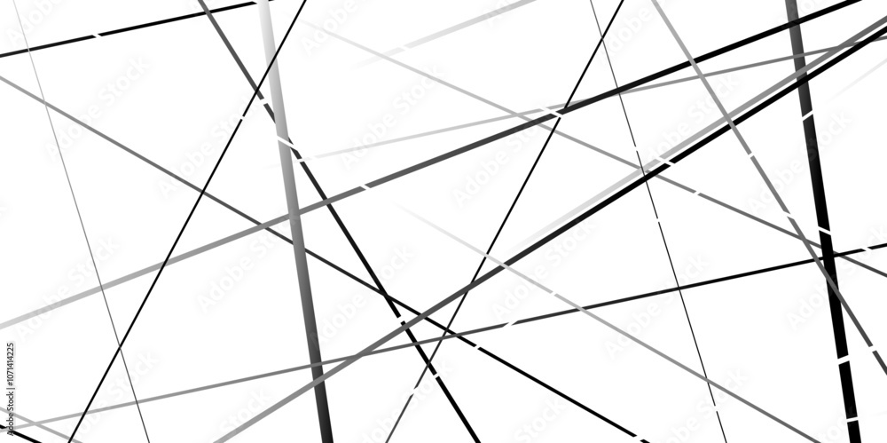 Fototapeta premium Abstract Grew and black geometric line pattern on white background.Vector illustration.