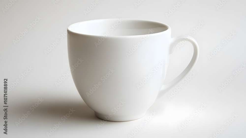 Fototapeta premium White coffee mug isolated.