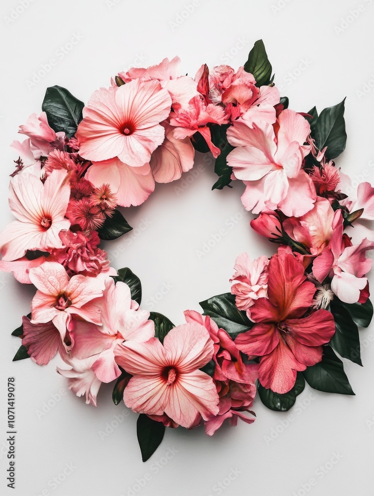 Pink flower wreath Pink flower wreath