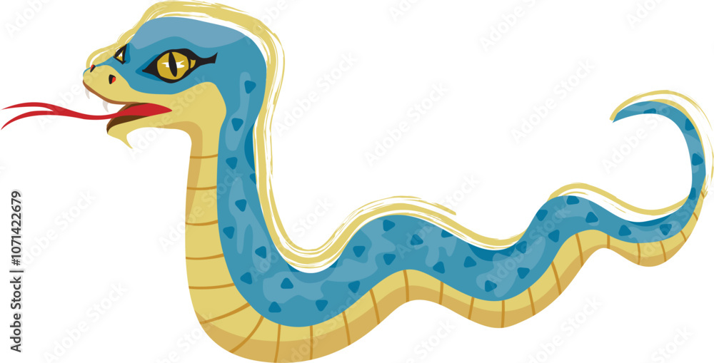 Fototapeta premium 巳年の蛇のイラスト