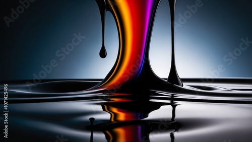  Colorful ink drops swirling in water, creating beautiful gradients and intricate patterns, bright lighting, ethereal effect.