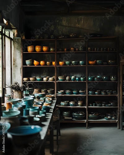 Meticulous Traditional Pottery Glazing Process in Atmospheric Ceramicists  Workshop photo