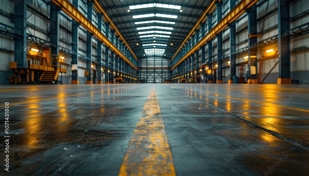 empty steel structure workshop background empty steel structure workshop background